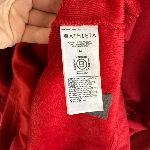 Athleta Cozy Karma Sweatshirt Dress - Red - Size Medium - Picture 15 of 16